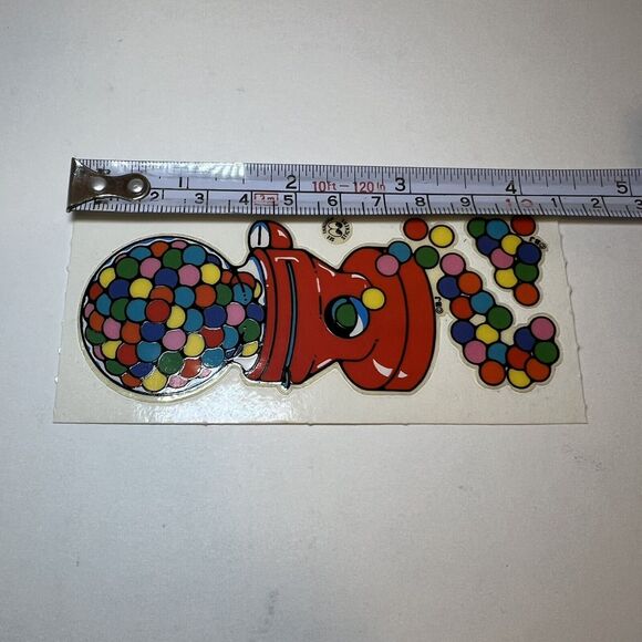 3 Vintage 80’s BJ Decal Specialties Clear Sticker Strip Gumball Machine - Picture 3 of 7